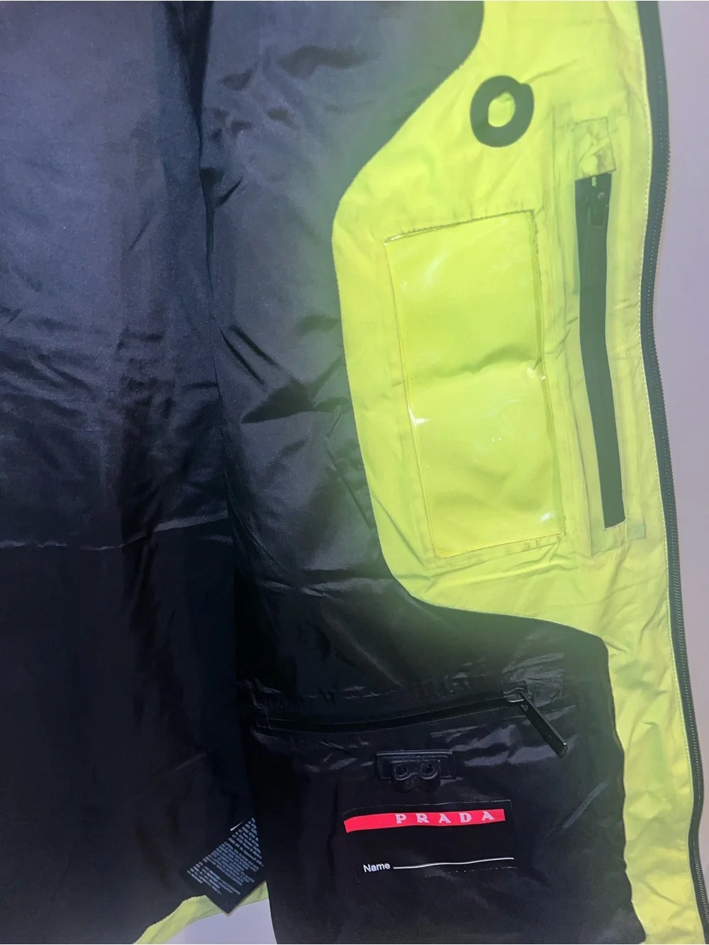 Prada Neon Lime Quilted Puffer Vest